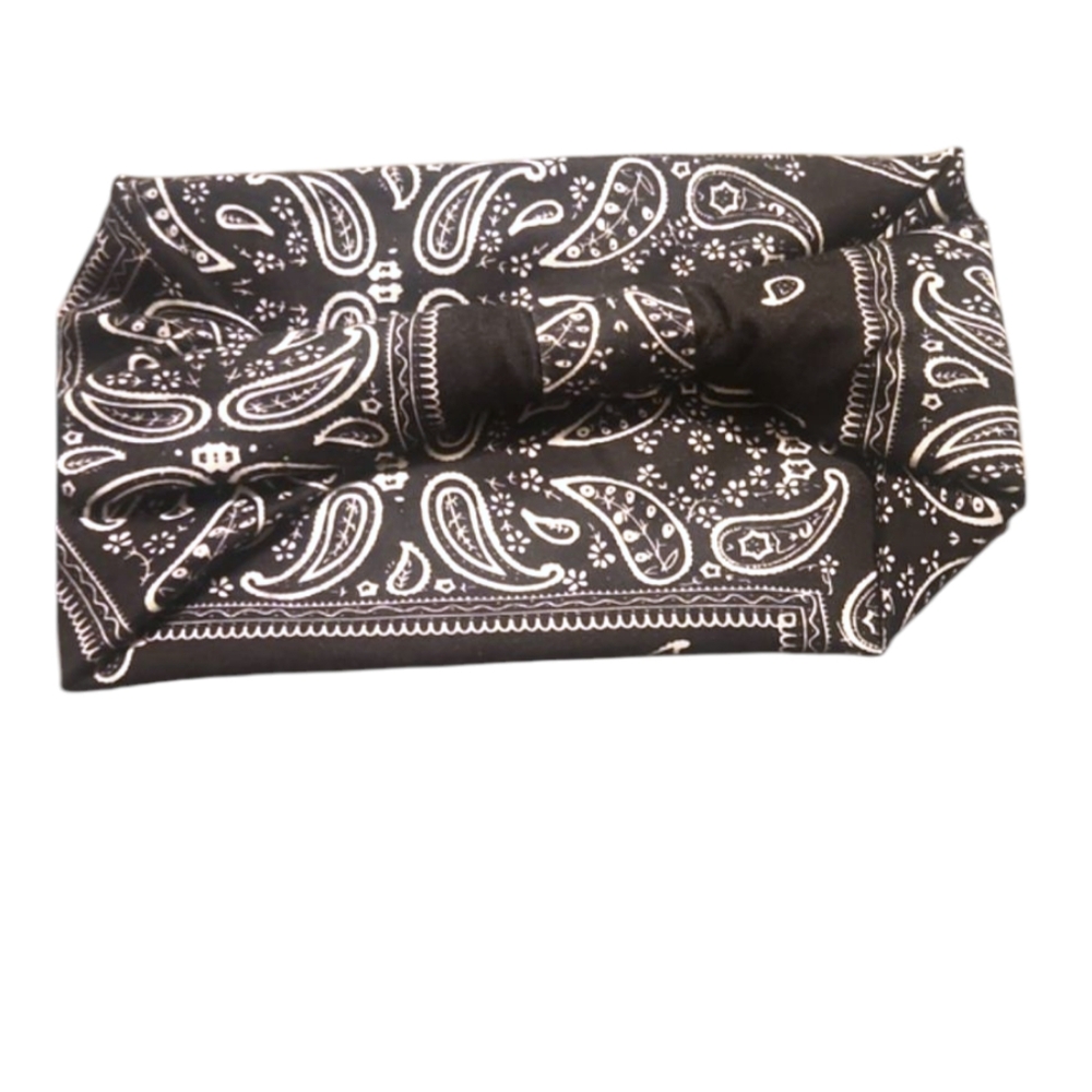 Black and White Bandana print Headband